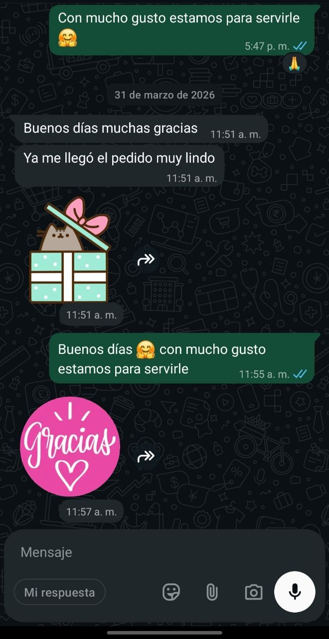 Mensaje de cliente satisfecho