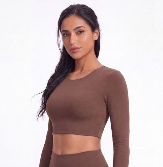Infinity Crop Top - Café