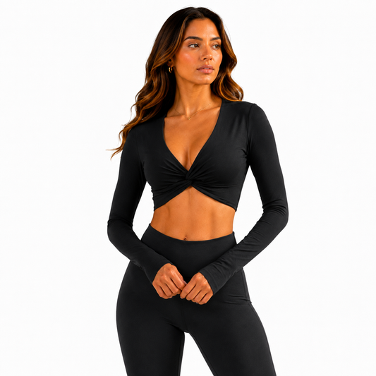 Crop Top Vitta - Negro
