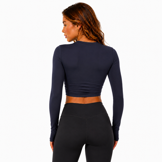 Blusa Crop Mavi - Azul midnight