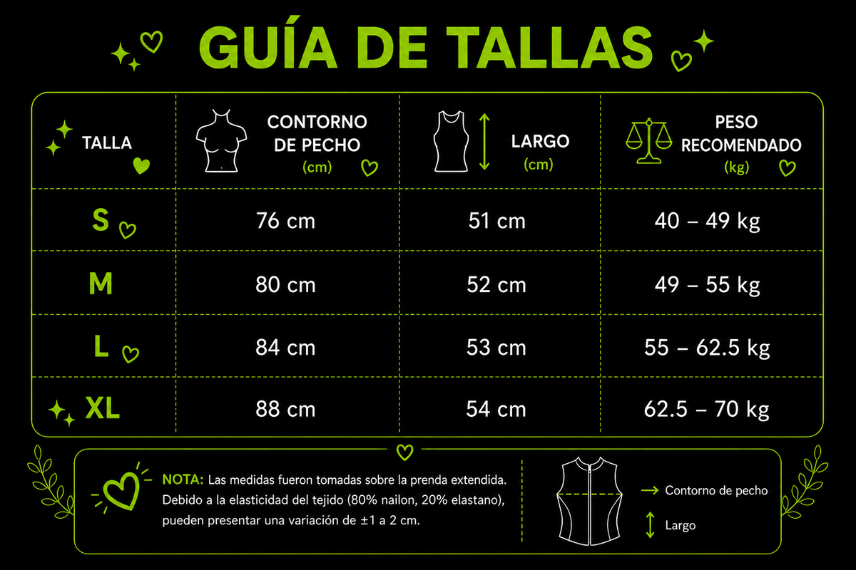 Guía de tallas Blusa Luxe - Celeste