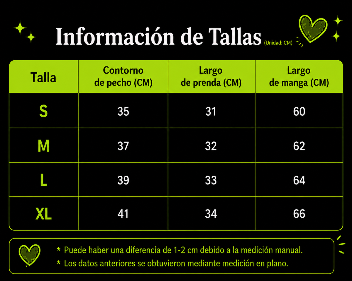 Guía de tallas Infinity Crop Top - Café